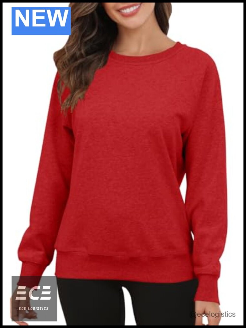 Women's Fleece Lined Crewneck Raglan Sweatshirt Loose Fit Pullover Warm